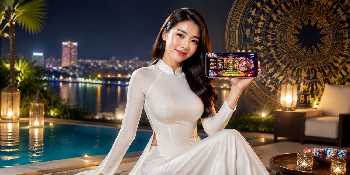 Ứng dụng casino 5w40 trên điện thoại với trang phục áo dài truyền thống Hà Nội